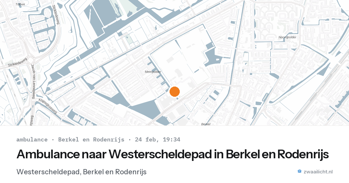 Ambulance naar Westerscheldepad in Berkel en Rodenrijs — 24 feb 2026