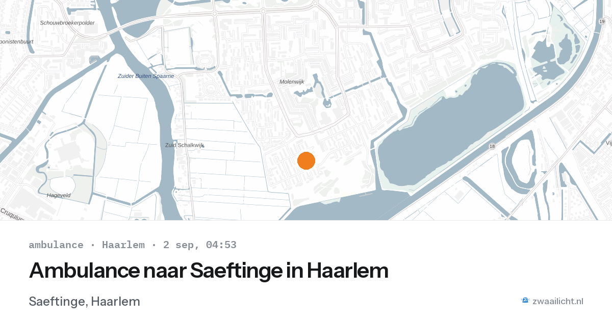 Ambulance naar Saeftinge in Haarlem — 2 sep 2026