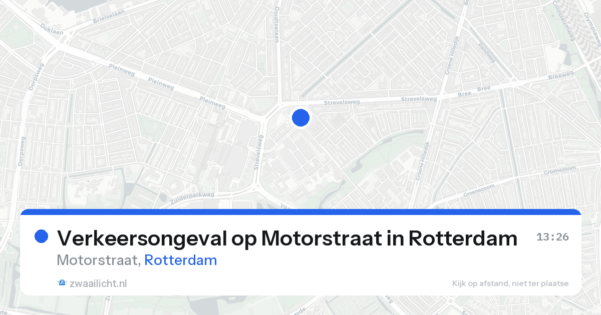 Verkeersongeval op Motorstraat in Rotterdam — 30 jan 2026