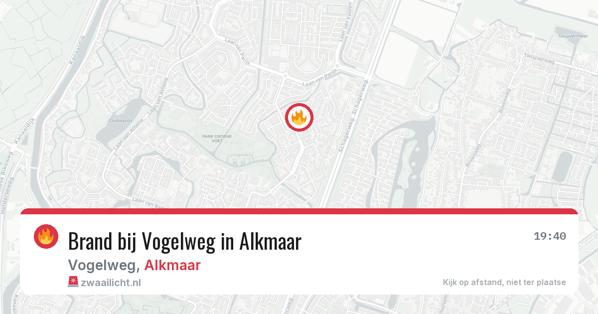 Brand bij Vogelweg in Alkmaar — 16 jun 2026