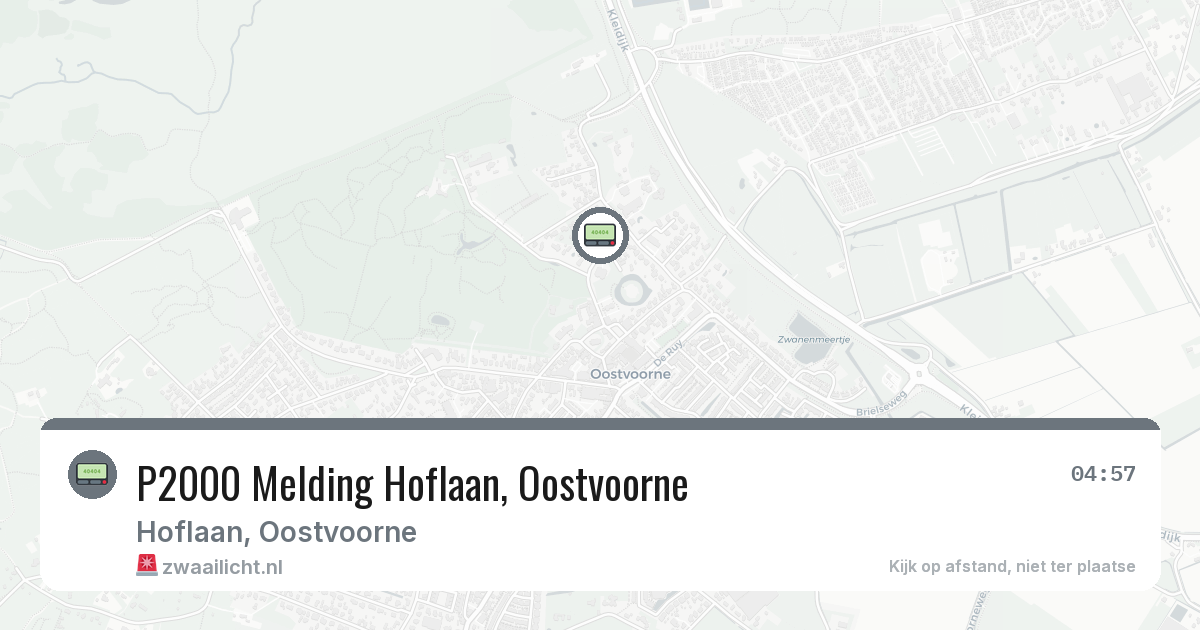 P2000 Melding Hoflaan, Oostvoorne — 25 mrt 2026