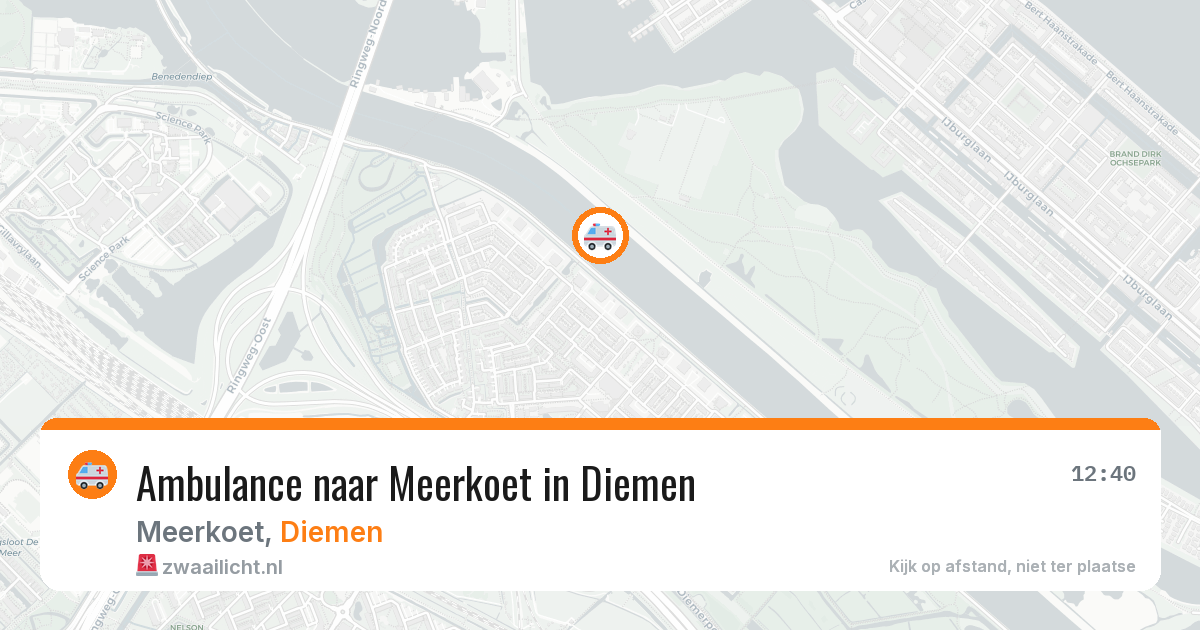 Ambulance naar Meerkoet in Diemen — 29 jan 2026
