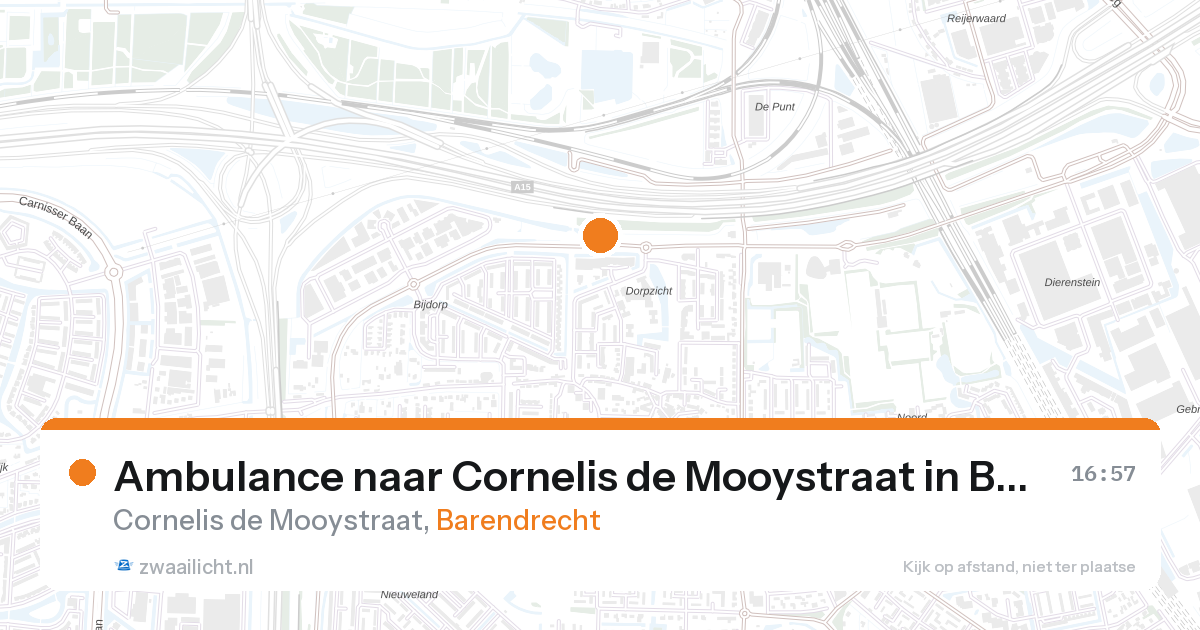 Ambulance naar Cornelis de Mooystraat in Barendrecht — 17 jul 2026
