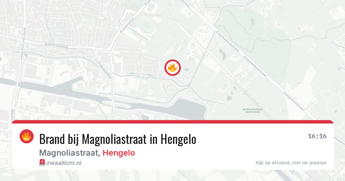 Brand bij Magnoliastraat in Hengelo — 27 jun 2026