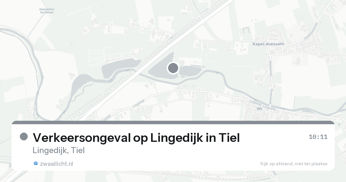 Verkeersongeval op Lingedijk in Tiel — 9 apr 2026