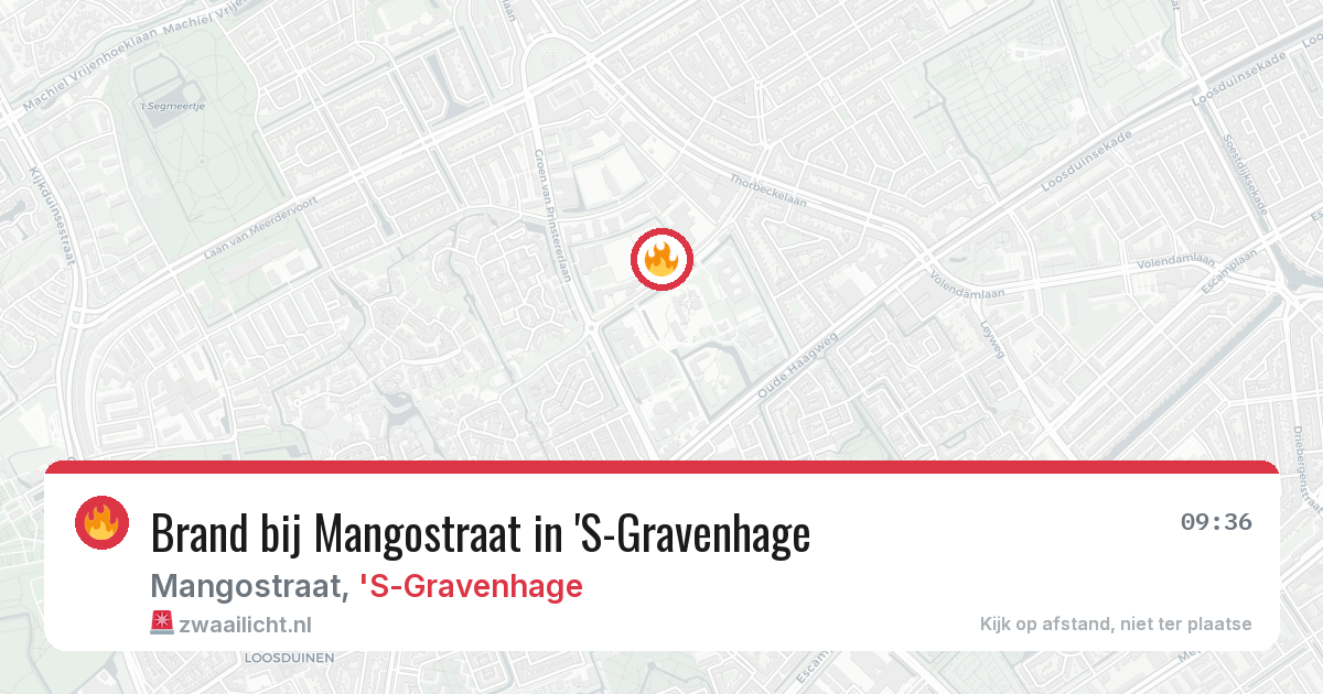 Brand bij Mangostraat in 'S-Gravenhage — 10 jul 2026