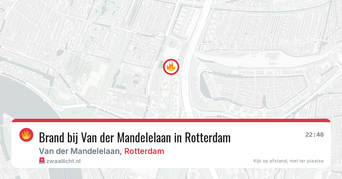 Brand bij Van der Mandelelaan in Rotterdam — 24 jun 2026