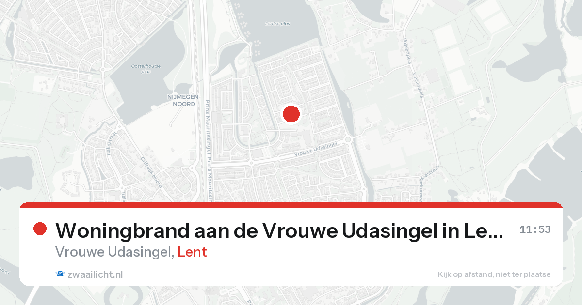 Woningbrand aan de Vrouwe Udasingel in Lent — 21 aug 2026