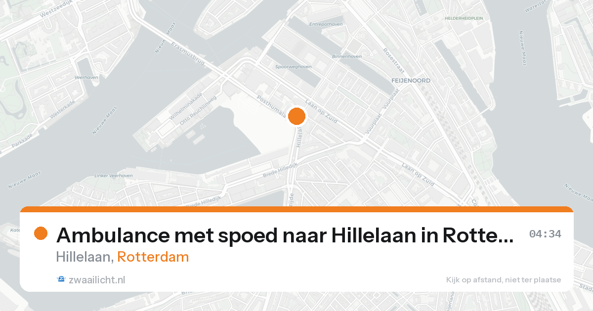 Ambulance met spoed naar Hillelaan in Rotterdam — 20 aug 2026