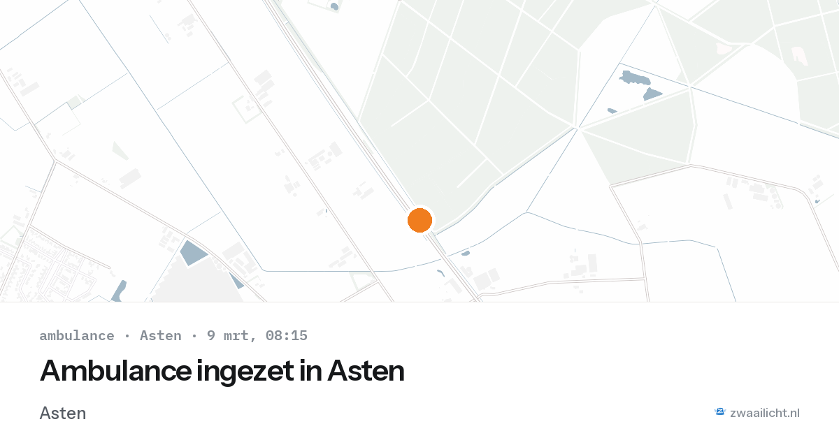 Ambulance ingezet in Asten — 9 mrt 2026