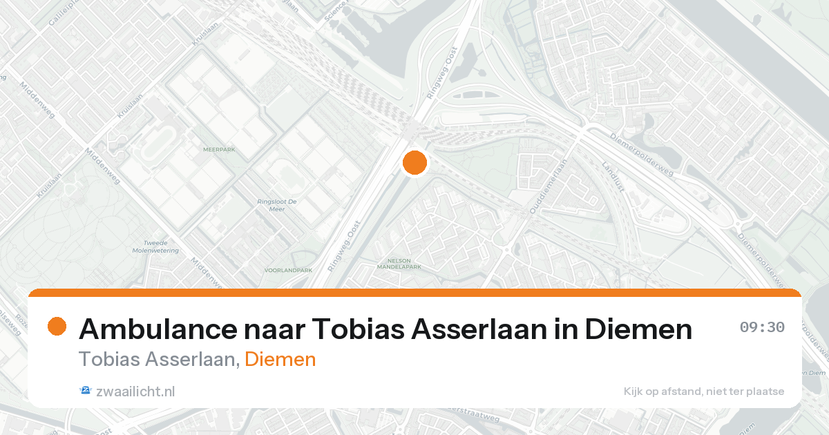 Ambulance naar Tobias Asserlaan in Diemen — 21 jul 2026