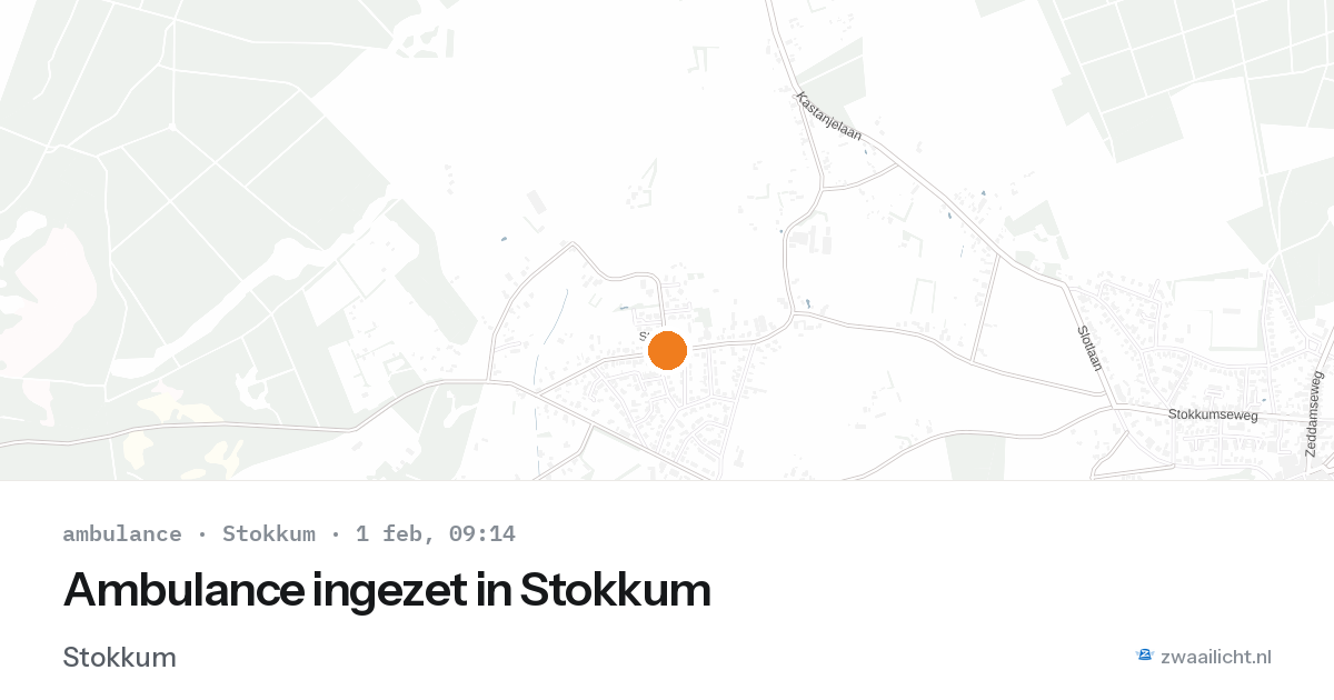 Ambulance ingezet in Stokkum — 1 feb 2026