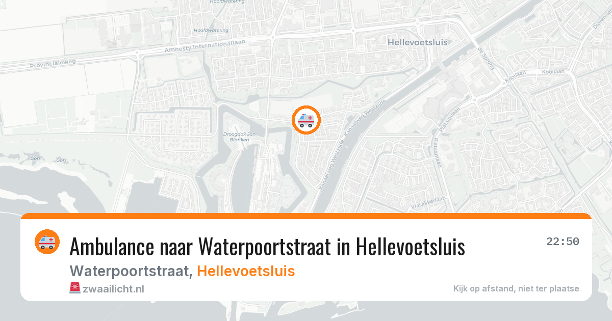 Ambulance naar Waterpoortstraat in Hellevoetsluis — 12 aug 2026