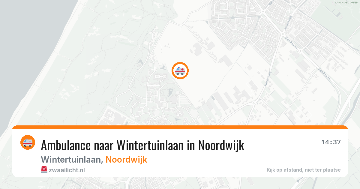 Ambulance naar Wintertuinlaan in Noordwijk — 30 jul 2026