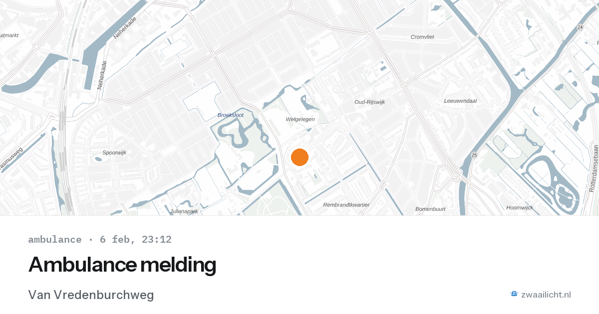 Ambulance melding — 6 feb 2026