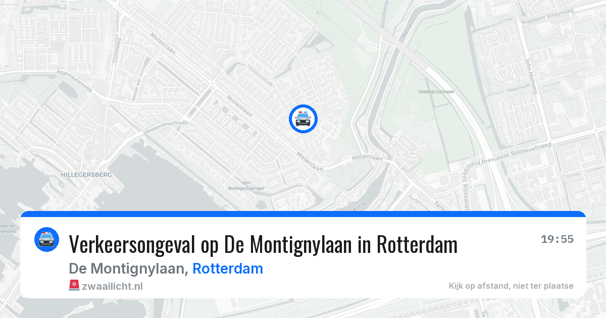 Verkeersongeval op De Montignylaan in Rotterdam — 6 mei 2026