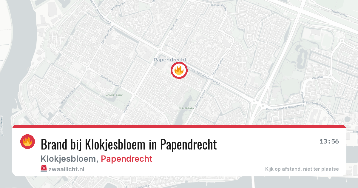 Brand bij Klokjesbloem in Papendrecht — 16 jun 2026