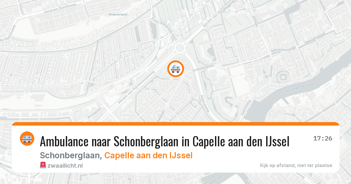 Ambulance naar Schonberglaan in Capelle aan den IJssel — 12 aug 2026