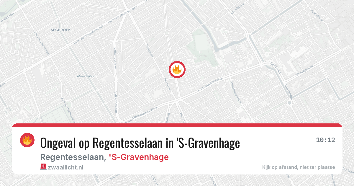 Ongeval op Regentesselaan in 'S-Gravenhage — 12 mrt 2026