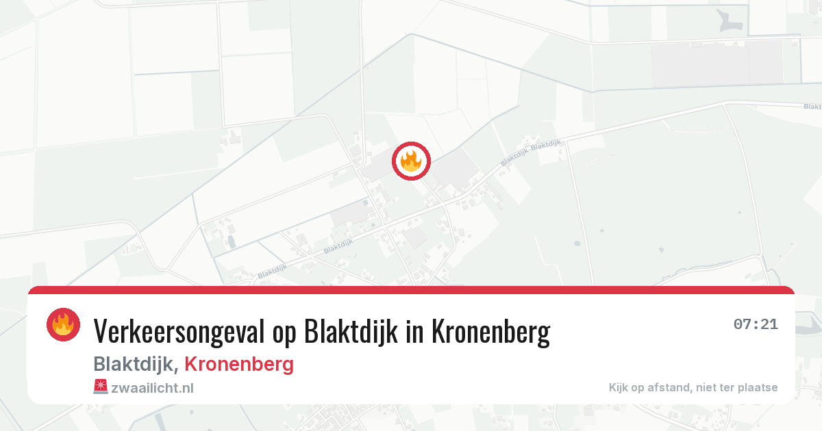 Verkeersongeval op Blaktdijk in Kronenberg — 5 jun 2026
