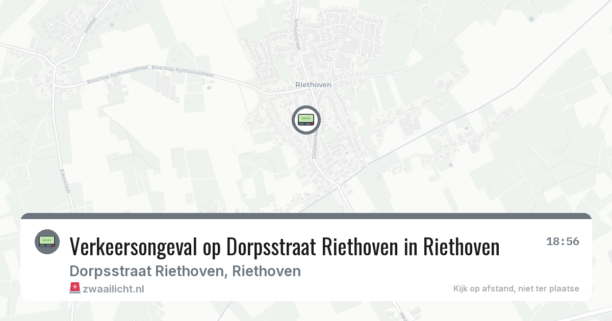 Verkeersongeval op Dorpsstraat Riethoven in Riethoven — 2 feb 2026