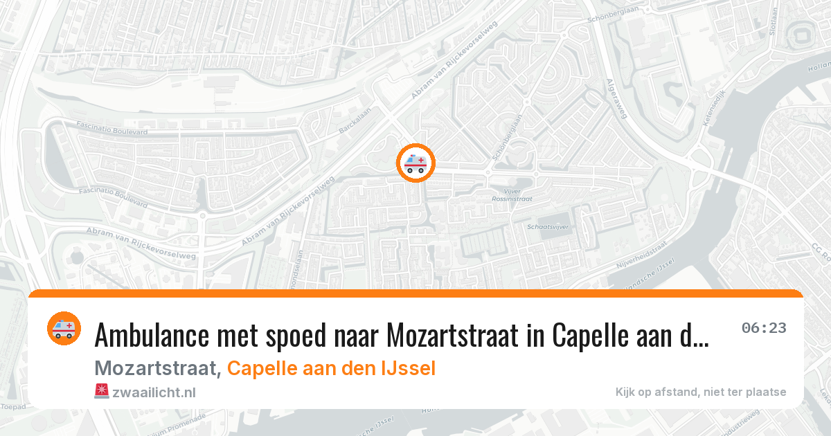 Ambulance met spoed naar Mozartstraat in Capelle aan den IJssel — 2 apr 2026