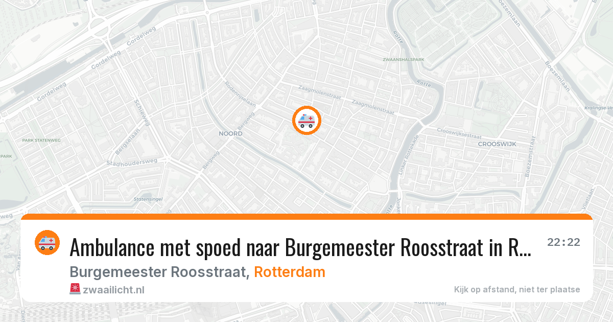 Ambulance met spoed naar Burgemeester Roosstraat in Rotterdam — 5 apr 2026