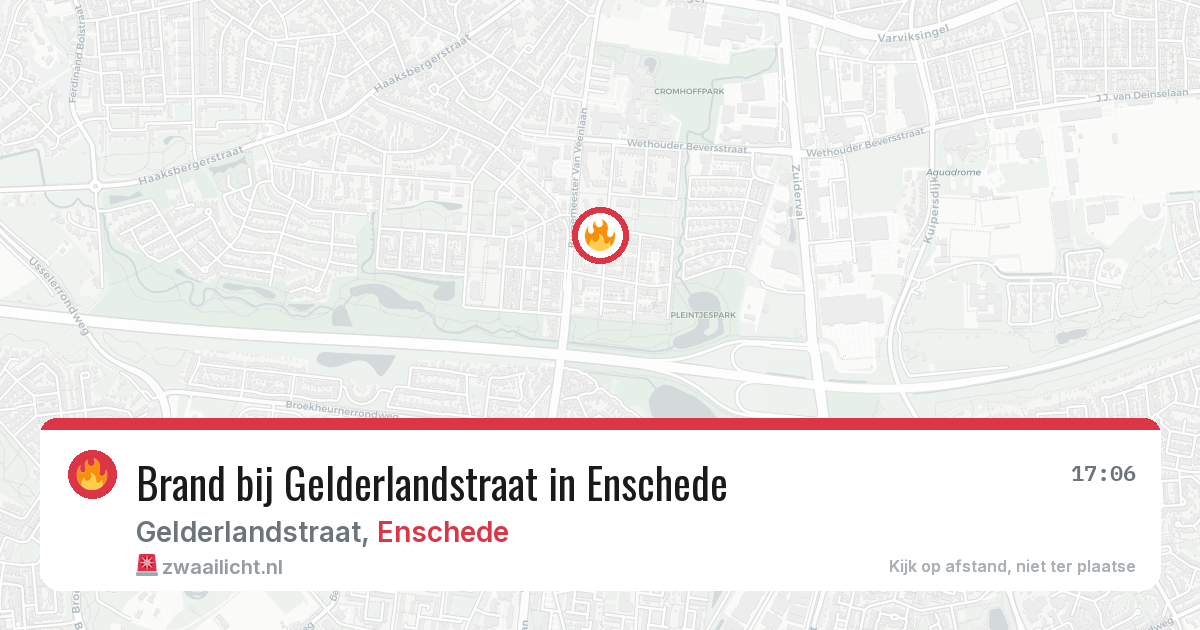 Brand bij Gelderlandstraat in Enschede — 23 mei 2026