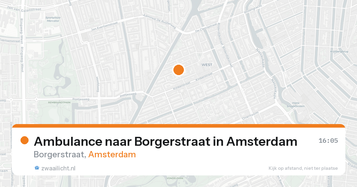 Ambulance naar Borgerstraat in Amsterdam — 25 aug 2026