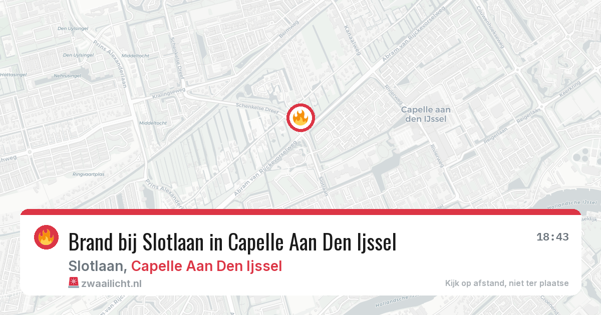 Brand bij Slotlaan in Capelle Aan Den Ijssel — 31 mrt 2026