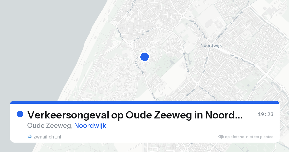 Verkeersongeval op Oude Zeeweg in Noordwijk — 15 aug 2026