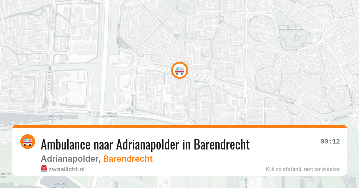 Ambulance naar Adrianapolder in Barendrecht — 4 jul 2026