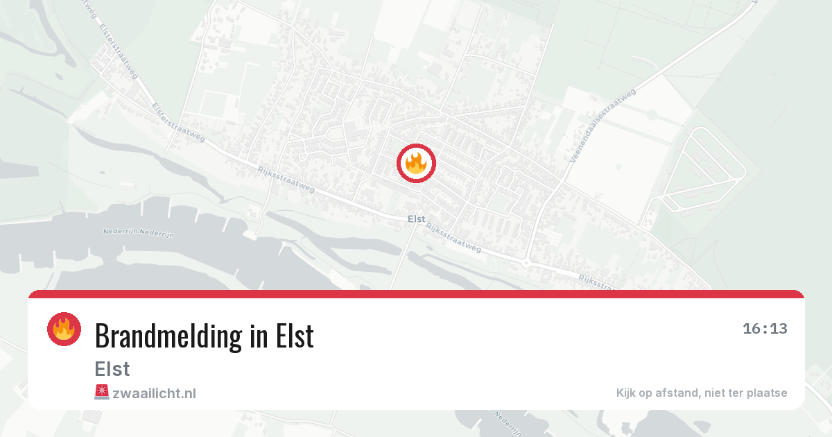 Brandmelding in Elst — 26 jan 2026