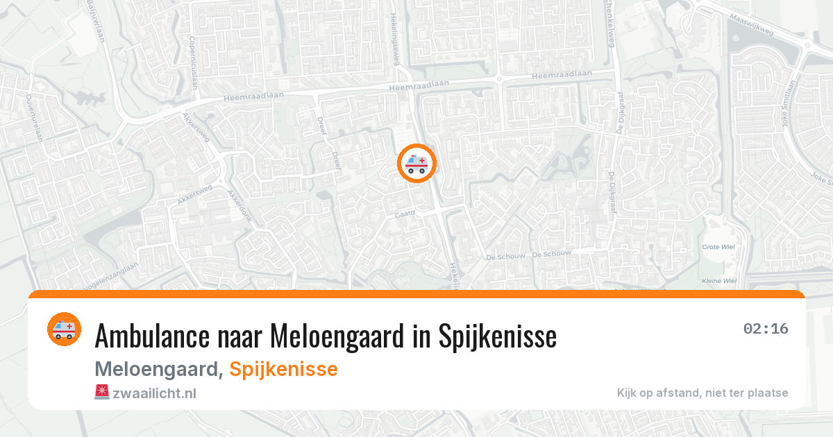Ambulance naar Meloengaard in Spijkenisse — 24 mei 2026