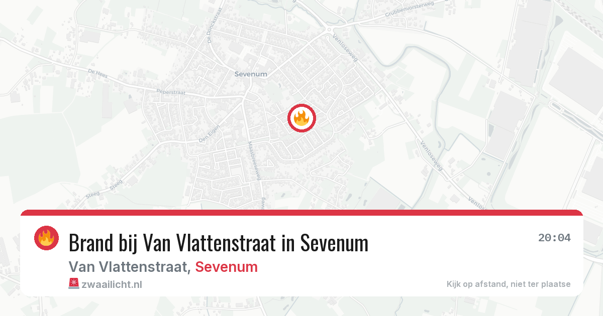 Brand bij Van Vlattenstraat in Sevenum — 28 mei 2026