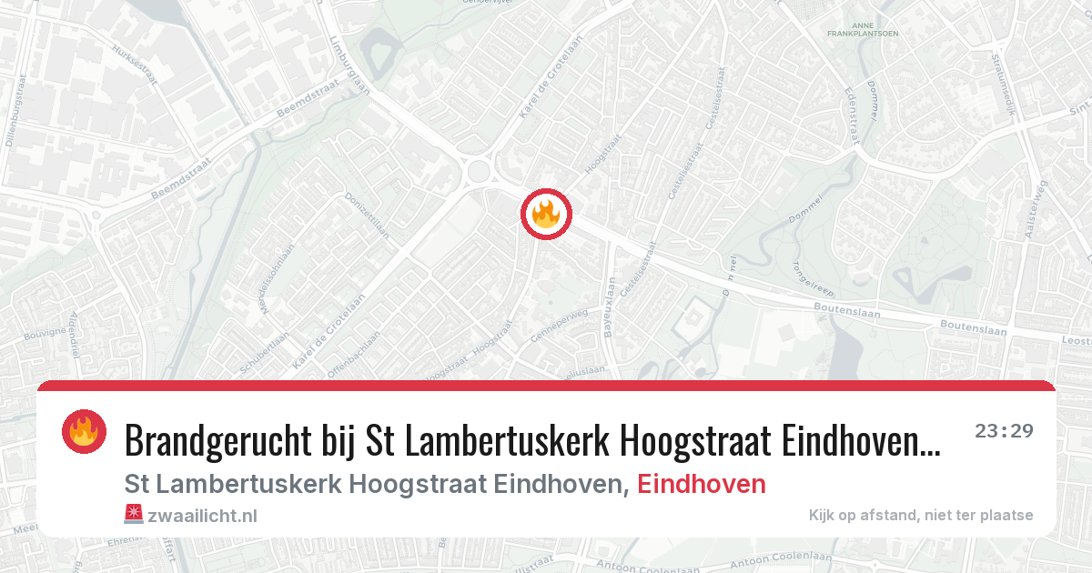 Brandgerucht bij St Lambertuskerk Hoogstraat Eindhoven in Eindhoven — 28 apr 2026