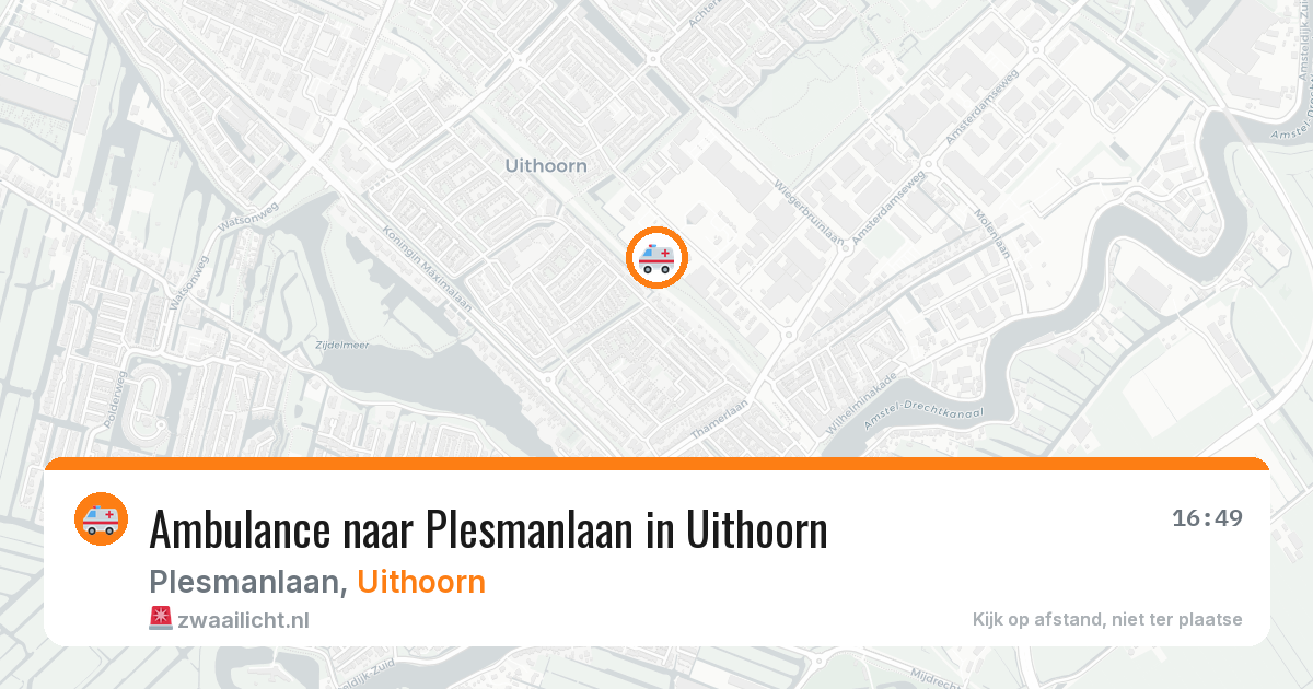 Ambulance naar Plesmanlaan in Uithoorn — 25 jun 2026