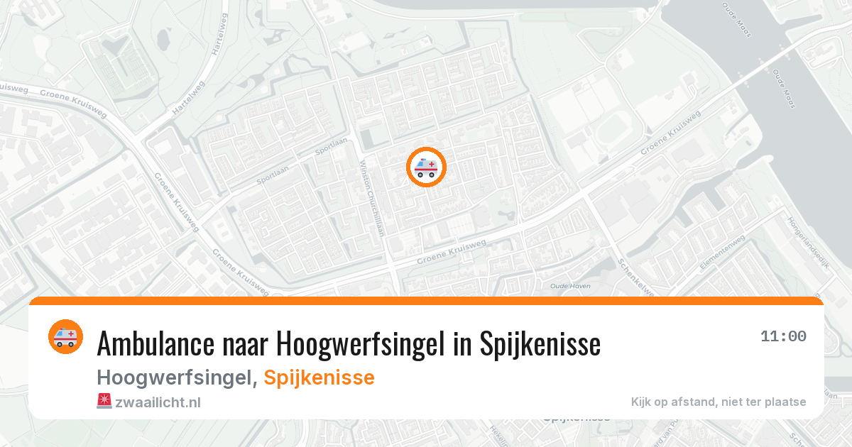 Ambulance naar Hoogwerfsingel in Spijkenisse — 11 apr 2026