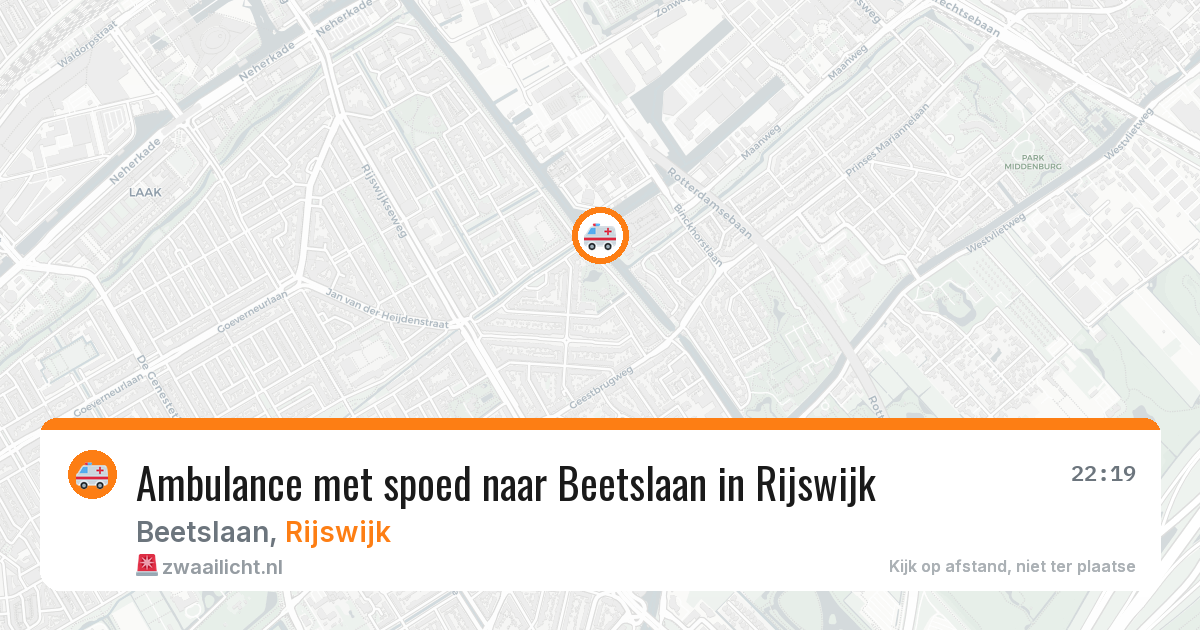 Ambulance met spoed naar Beetslaan in Rijswijk — 9 apr 2026