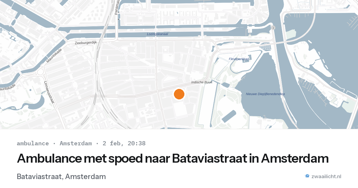 Ambulance met spoed naar Bataviastraat in Amsterdam — 2 feb 2026