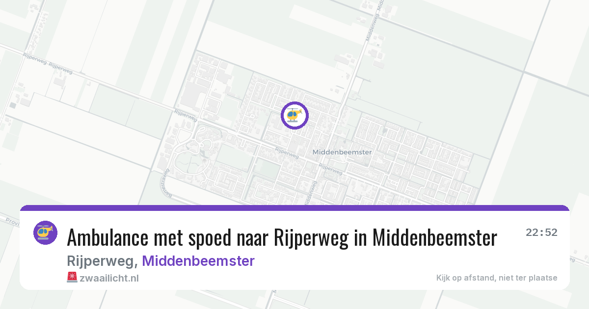 Ambulance met spoed naar Rijperweg in Middenbeemster — 1 aug 2026