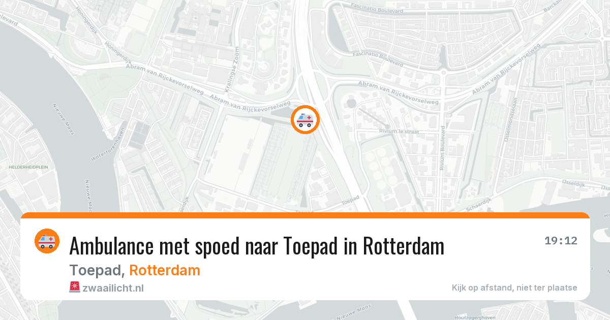 Ambulance met spoed naar Toepad in Rotterdam — 18 jul 2026