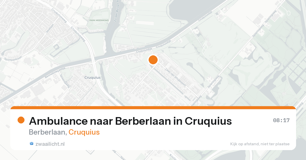 Ambulance naar Berberlaan in Cruquius — 24 aug 2026