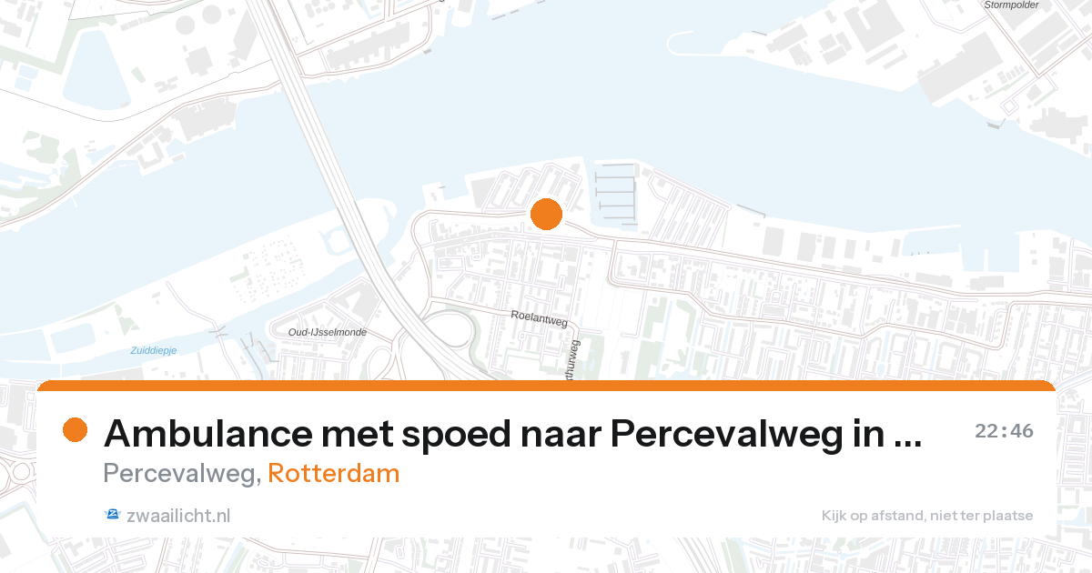 Ambulance met spoed naar Percevalweg in Rotterdam — 27 aug 2026