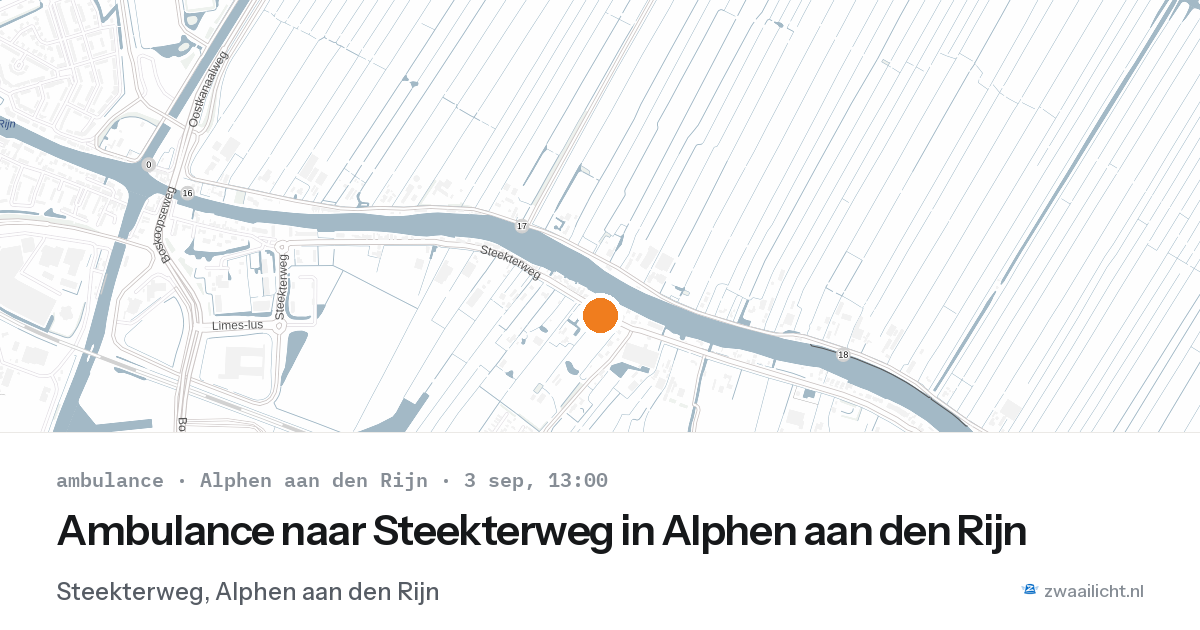 Ambulance naar Steekterweg in Alphen aan den Rijn — 3 sep 2026