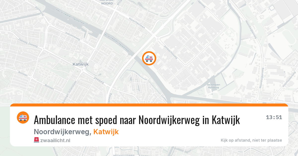 Ambulance met spoed naar Noordwijkerweg in Katwijk — 3 aug 2026