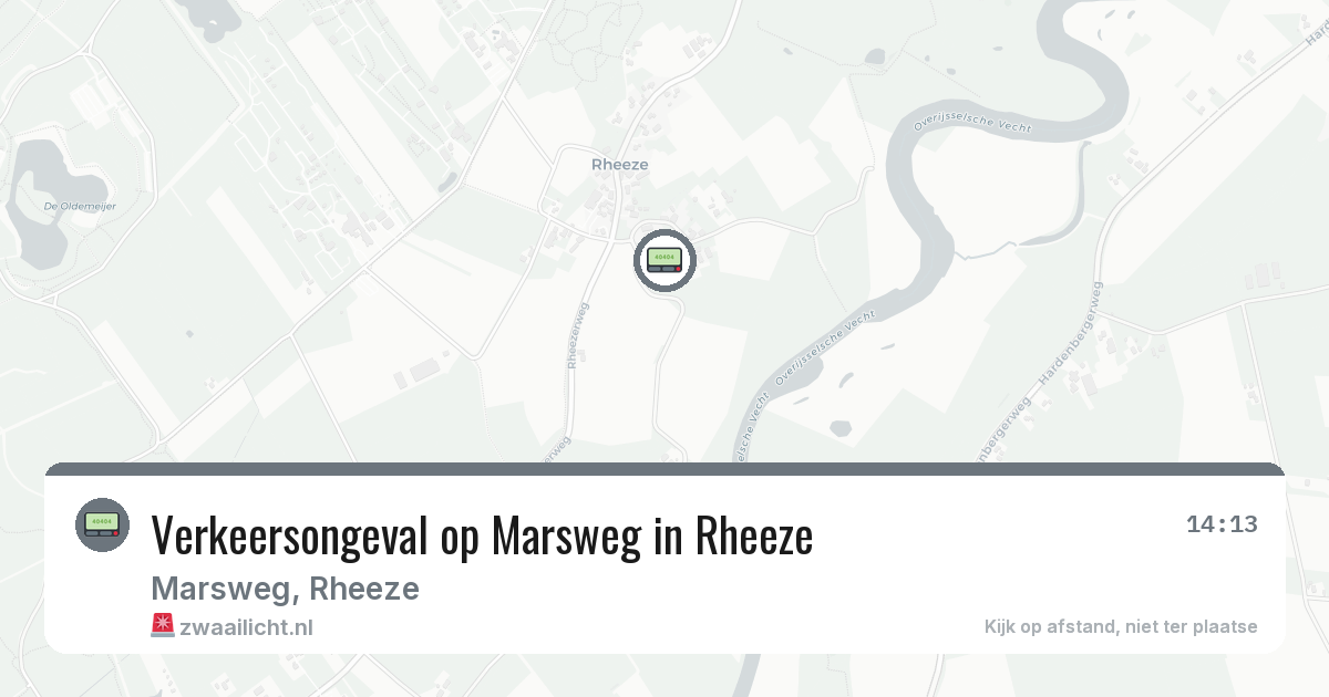Verkeersongeval op Marsweg in Rheeze — 13 jun 2026