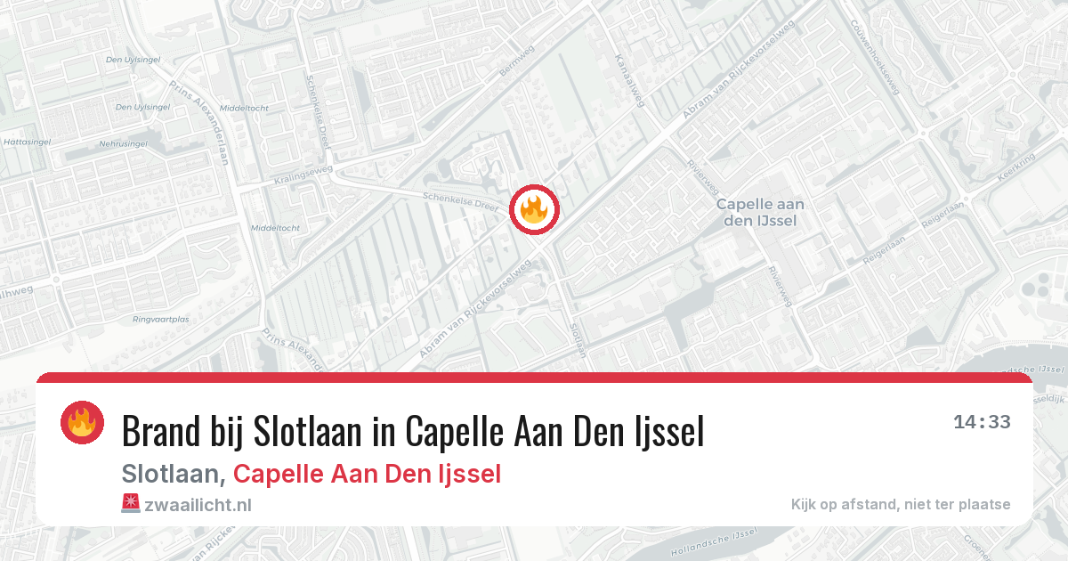 Brand bij Slotlaan in Capelle Aan Den Ijssel — 3 aug 2026