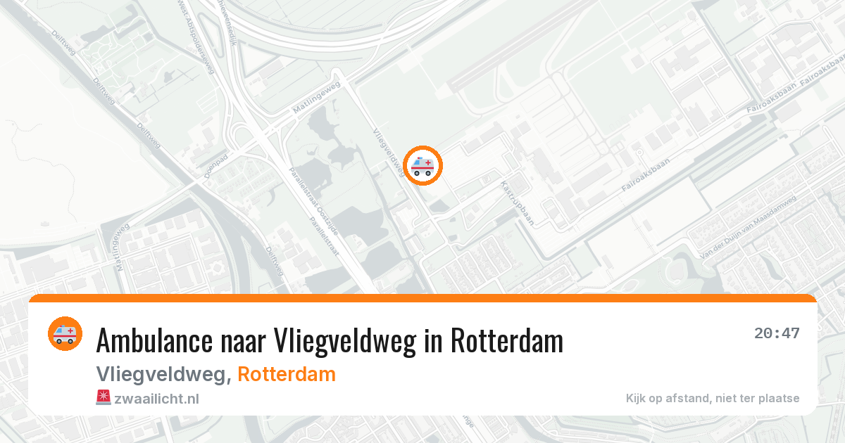 Ambulance naar Vliegveldweg in Rotterdam — 18 mrt 2026
