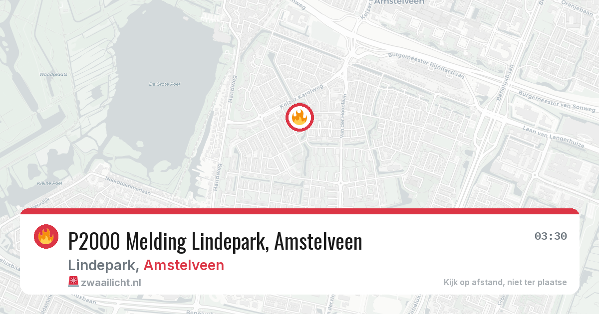 P2000 Melding Lindepark, Amstelveen — 30 jan 2026